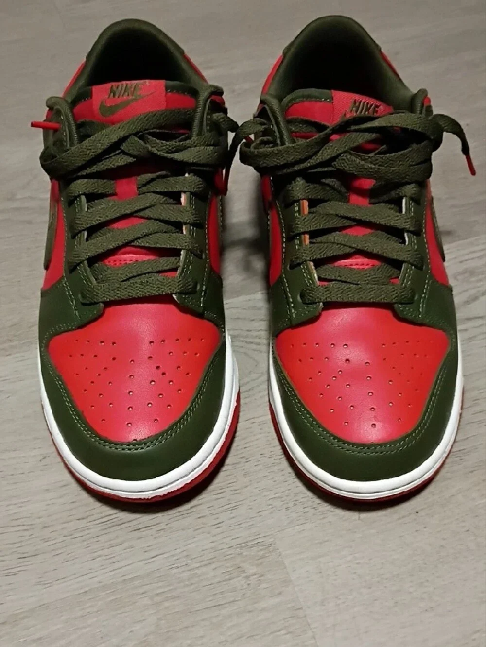 Nike Dunk Low Retro Sneakers - Mystic Red & Cargo Khaki